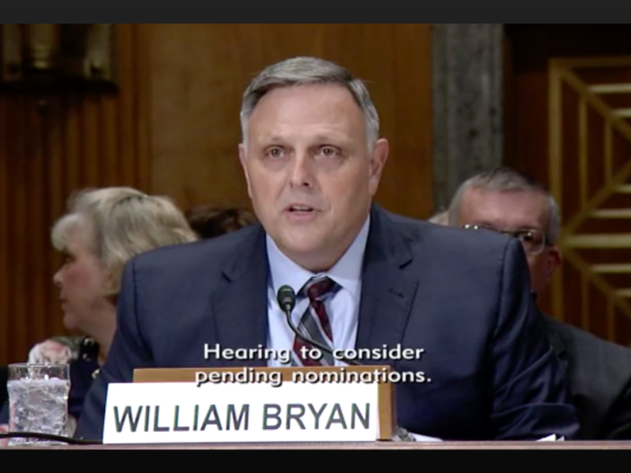 William Bryan at a confirmation hearing.