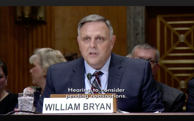 William Bryan at a confirmation hearing.